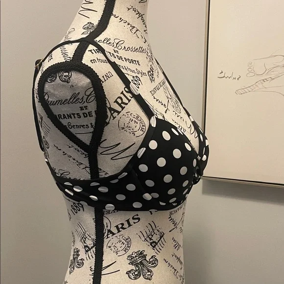 Polka Dot Bikini Top - Size Small - Picture 6 of 9